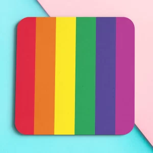 Rainbow flag drink Coaster