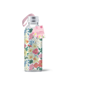 Mothers Day Glass Floral Drinking Bottle 580ml