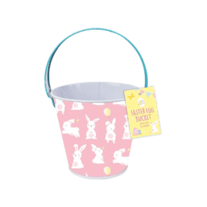 Metal Easter Treat Bucket - Pink
